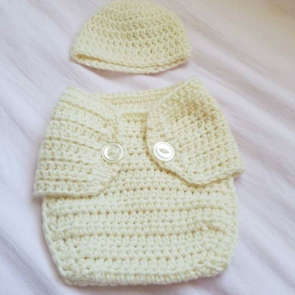 Crochet diaper cover /hat